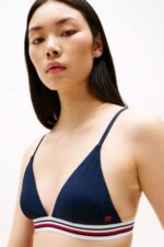 Γυναικείο Μαγιό Tommy Hilfiger Bikini Top Τριγωνάκι Με Global Ριγέ Λεπτομέρεια - Image 2