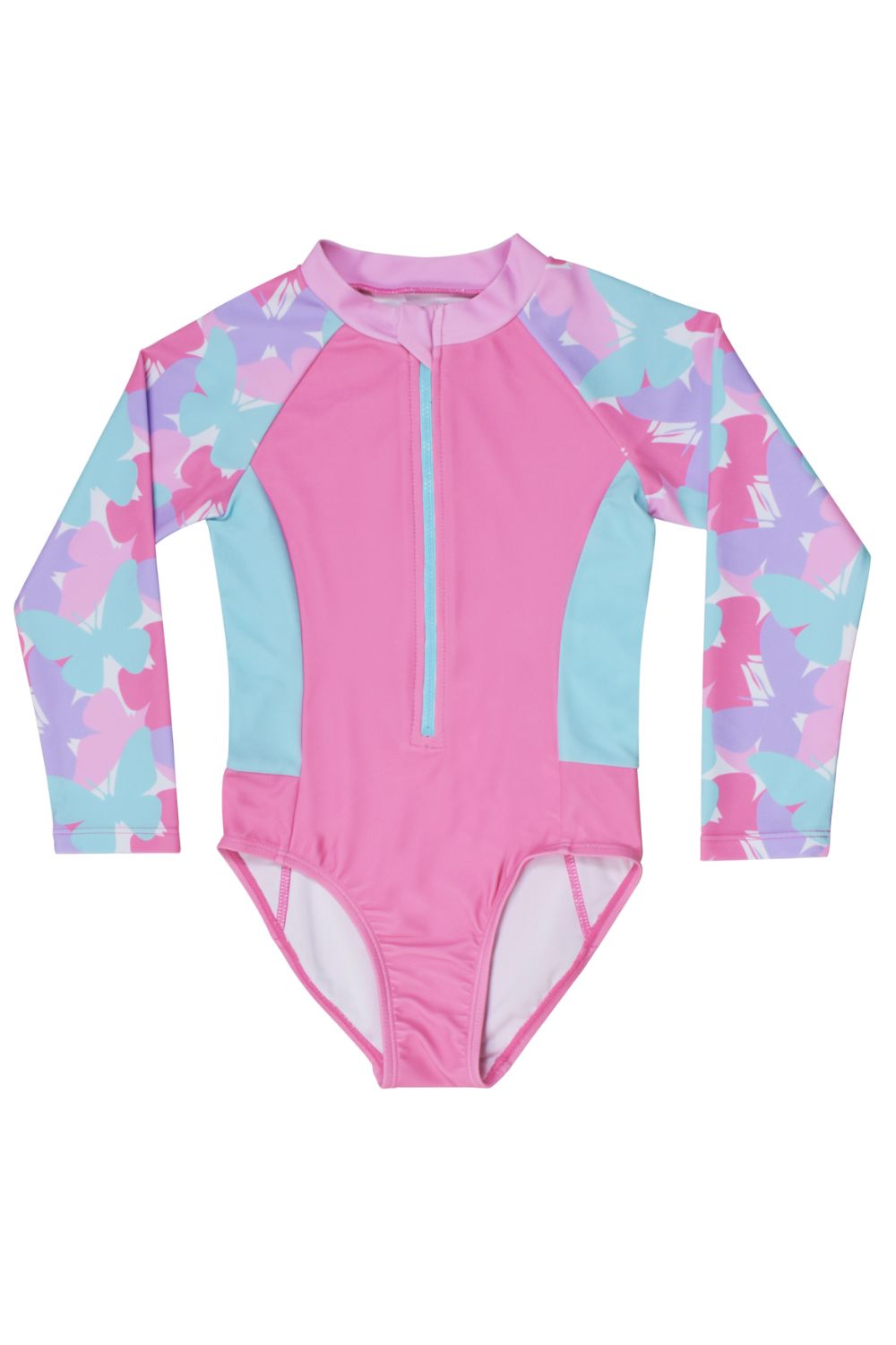 paidiko-olosomo-magio-koritsi-makrymaniko-butterfly Παιδικό Ολόσωμο Μαγιό Κορίτσι Μακρυμάνικο “Butterfly" - Image 1