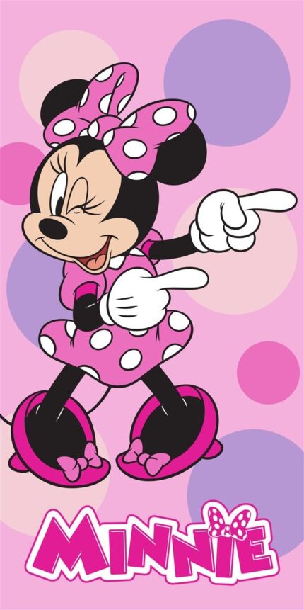 Πετσέτα Θαλάσσης Quick Dry Disney Home Minnie 182 70X140 Pastel Lilac 100% Microfiber
