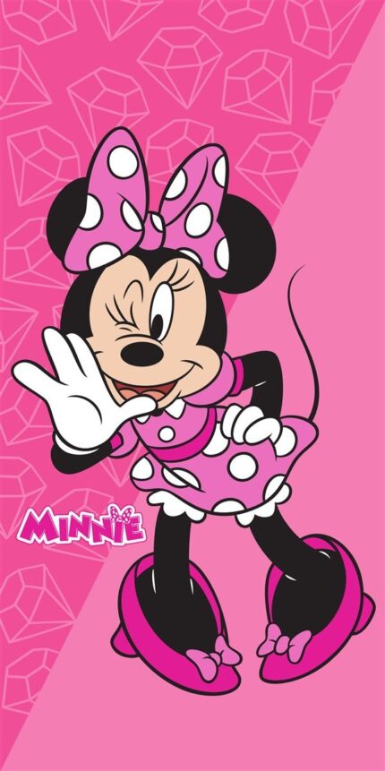 Πετσέτα Θαλάσσης Quick Dry Disney Home Minnie 269 70X140 Fuchsia-Pink 100% Microfiber