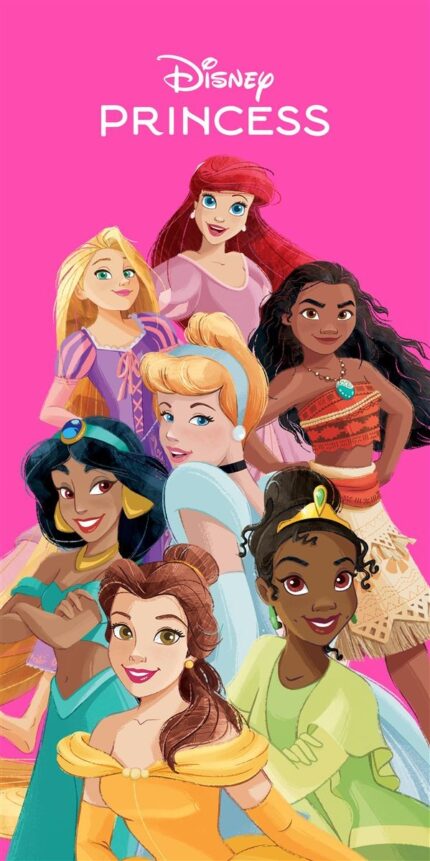 Πετσέτα Θαλάσσης Quick Dry Disney Home Princess 190 70X140 Fuchsia 100% Microfiber