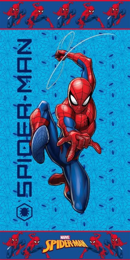 Πετσέτα Θαλάσσης Quick Dry Marvel Spider-Man 208 70X140 Sky Blue 100% Microfiber
