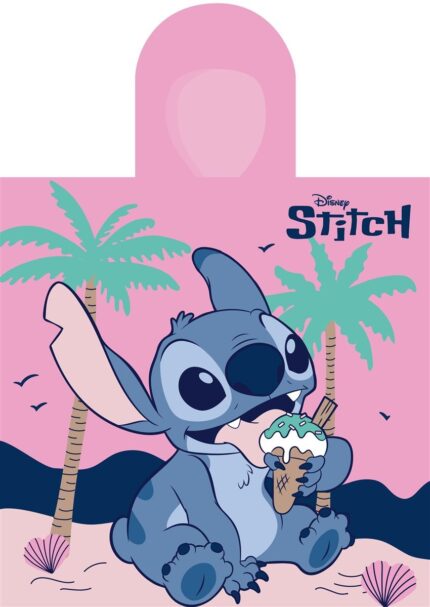 Πόντσο Θαλάσσης Quick Dry Disney Home Lilo & Stitch 195 50X100 Baby Pink 100% Microfiber