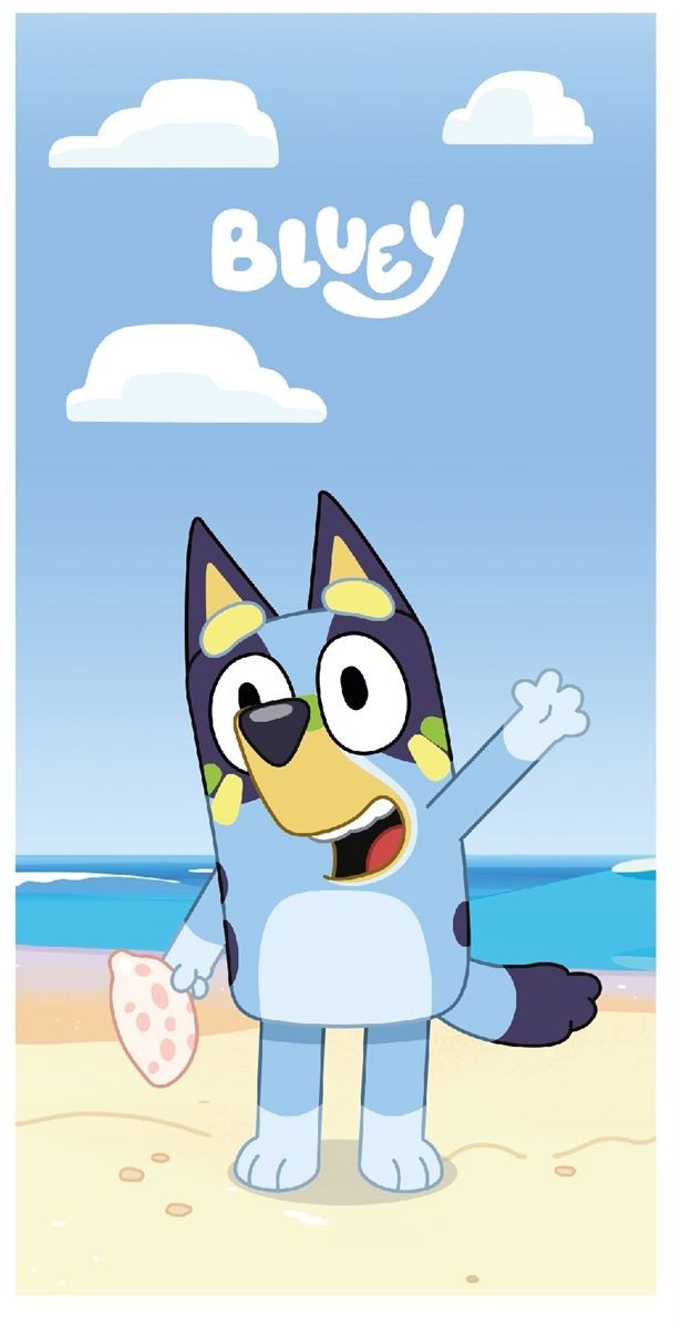 Πετσέτα Θαλάσσης Quick Dry BBC Studios Bluey 171 70X140 Sky Blue 100% Microfiber