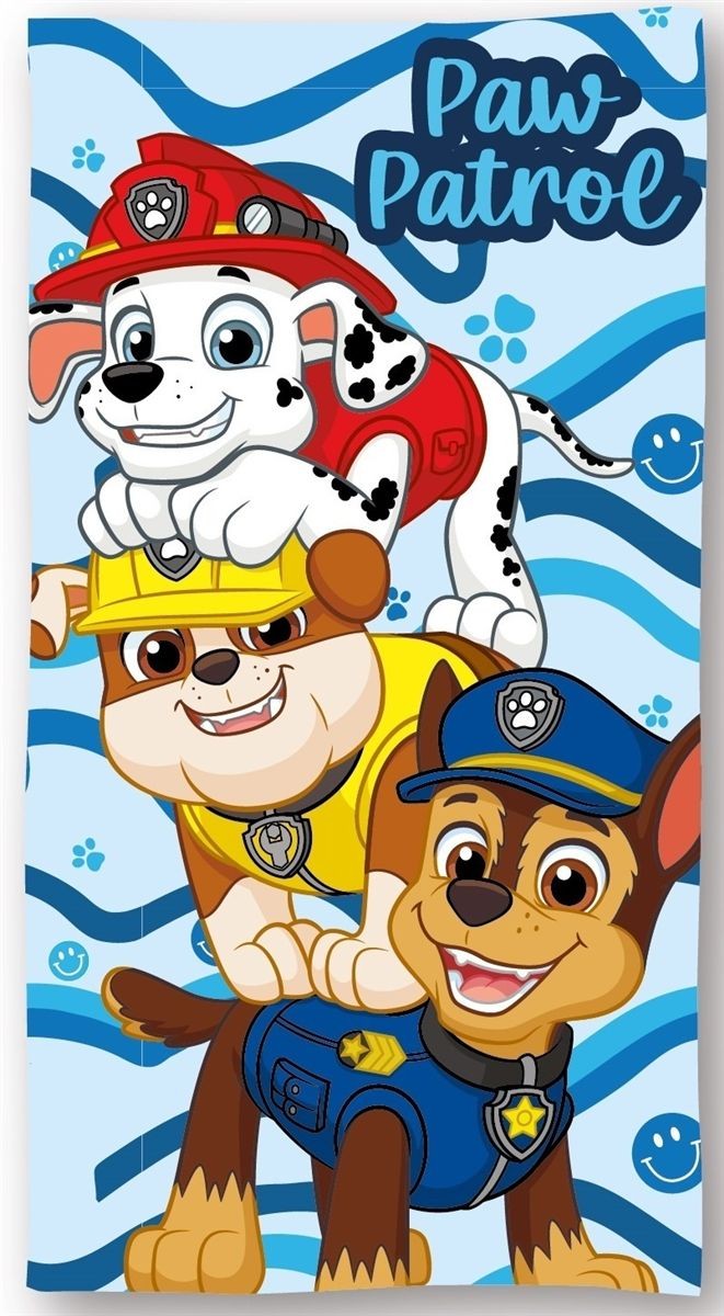 Πετσέτα Θαλάσσης Quick Dry Nickelodeon Paw Patrol 018 70X140 Sky Blue 100% Microfiber