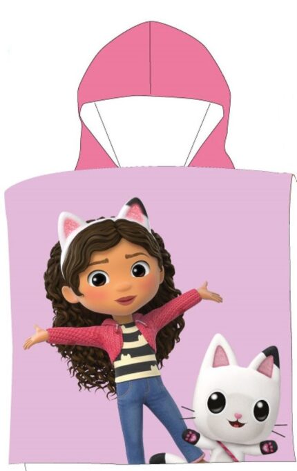 Πόντσο Θαλάσσης Quick Dry DreamWorks Gabby's Dollhouse 427 50X100 Pastel Lilac 100% Microfiber