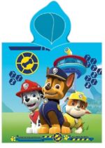 Πόντσο Θαλάσσης Quick Dry Nickelodeon Paw Patrol 203 50X100 Sky Blue 100% Microfiber