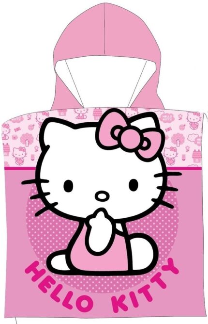 Πόντσο Θαλάσσης Quick Dry Sanrio Hello Kitty 172 50X100 Pink 100% Microfiber