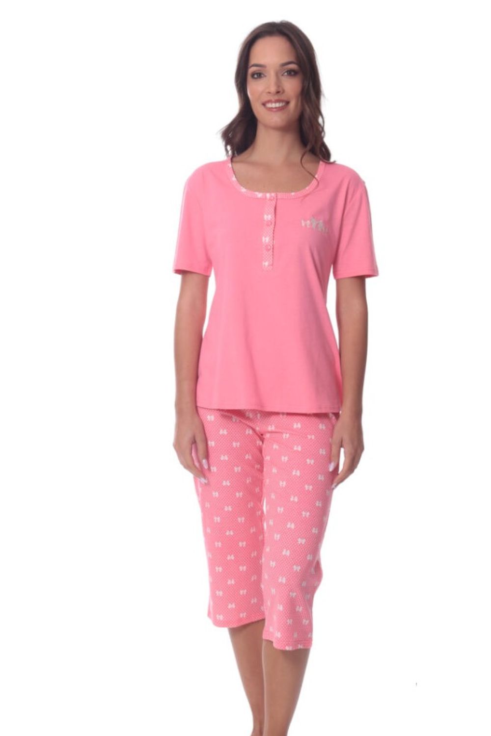 gynaikeia-pitzama-kontomamiki-kapri Γυναικεία Πιτζάμα Κοντομάνικη Κάπρι - Image 1