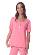 Γυναικεία Πιτζάμα Κοντομάνικη Κάπρι Plus Size - Image 2