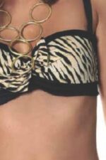 Γυναικείο Μαγιό Bikini Top LUCERO Strapless Cup E Animal Print - Image 3