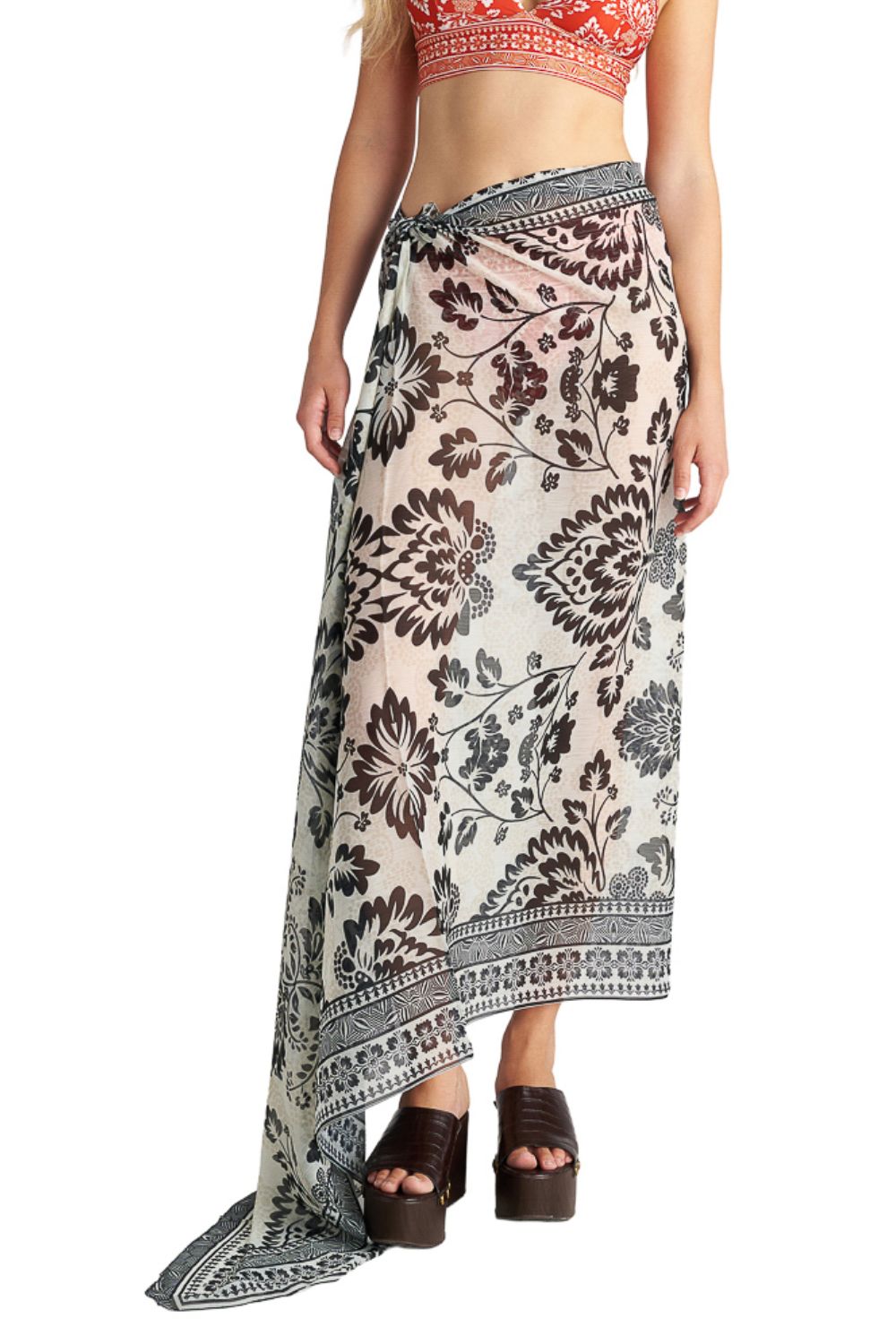 gynaikeio-pareo-blu4u-coral-damask Γυναικείο Παρεό BLU4U "Coral Damask" - Image 1