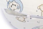 Μαξιλάρι Εγκυμοσύνης - Θηλασμού 2 σε 1 bebe Bear's Nest 03 155x35x20 White-Sky Blue 100% Cotton - Image 4