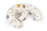 Μαξιλάρι Εγκυμοσύνης - Θηλασμού 2 σε 1 bebe Rainbow 01 155x35x20 White-Grey 100% Cotton