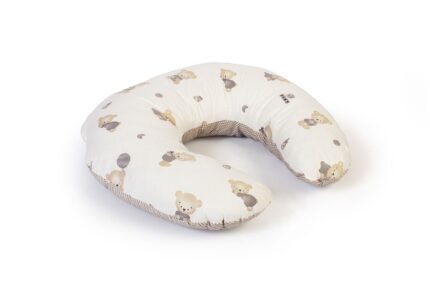 Μαξιλάρι Θηλασμού bebe Bear's Nest 05 60x50x15 White-Grey 100% Cotton