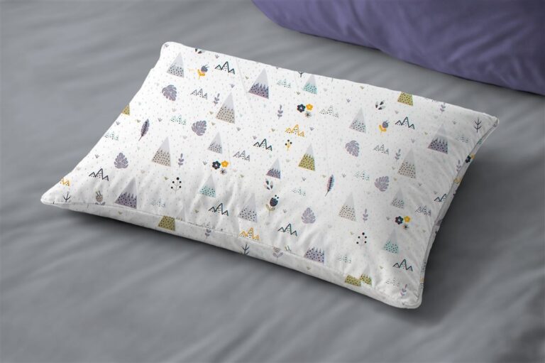 Μαξιλαροθήκη Εμπριμέ bebe Whimsical Mountainside 588 35X45 White-Grey 100% Cotton