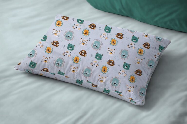 Μαξιλαροθήκη Εμπριμέ kids Big Cats 28 50X70 Light Aqua 100% Cotton