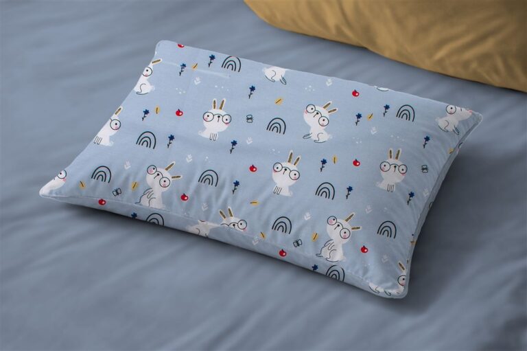 Μαξιλαροθήκη Εμπριμέ kids Rabbit Garden 584 50X70 Sky Blue 100% Cotton