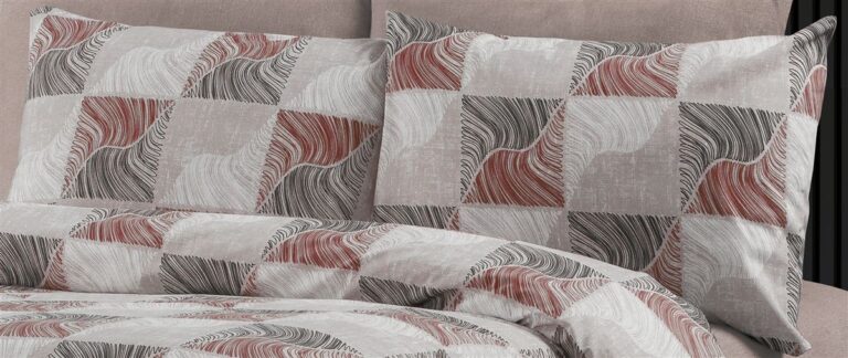 Μαξιλαροθήκη Εμπριμέ Κλεοπάτρα 611 50X70 Red-Black 70/30 Cott/Pol