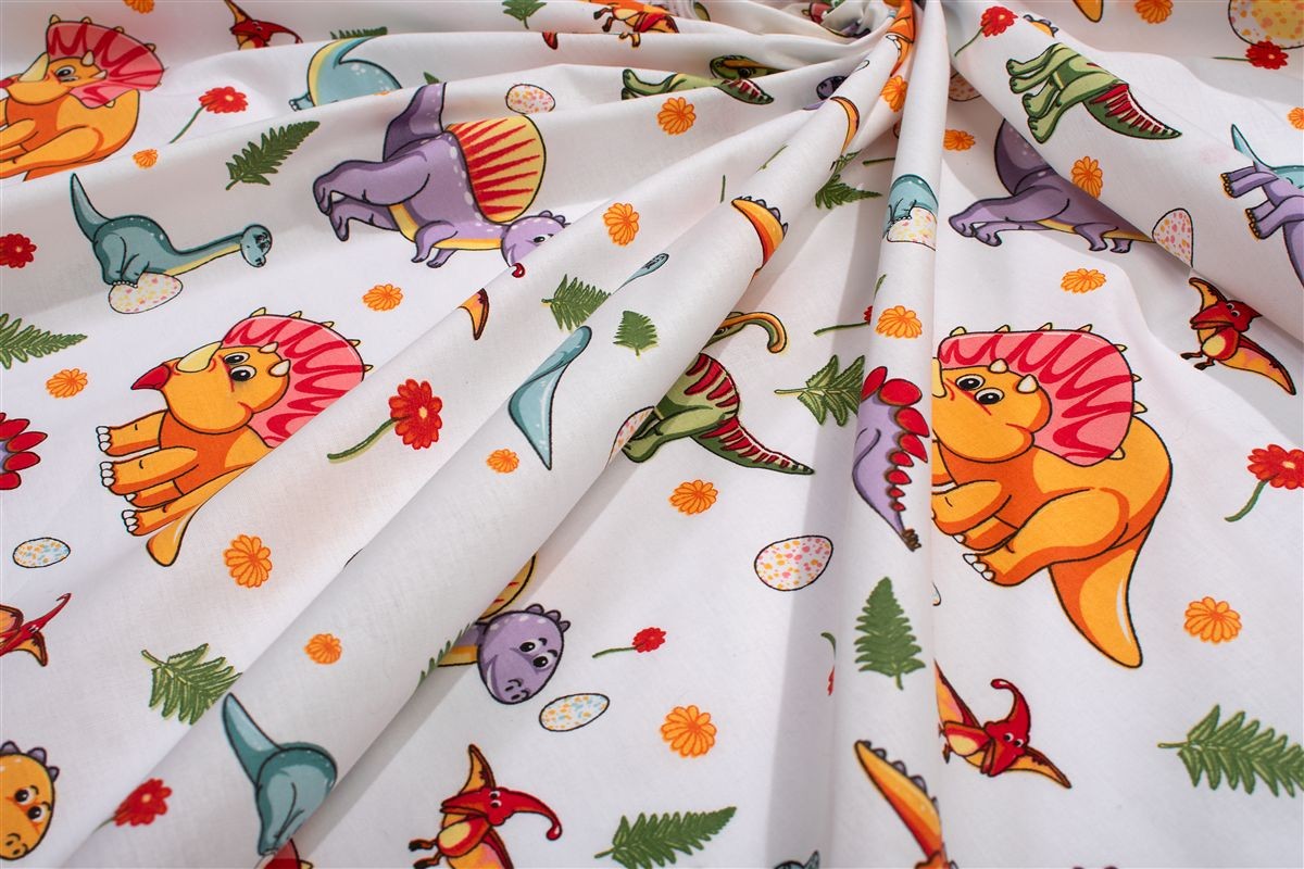 Πάνα Χασέ bebe Dinosaur 520 80x80 White-Orange 100% Cotton Πάνα Χασέ bebe Dinosaur 520 80x80 White-Orange 100% Cotton