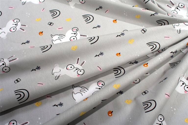 Πάνα Χασέ bebe Rabbit Garden 586 80X80 Grey 100% Cotton