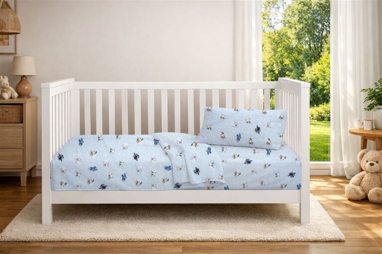 Πάπλωμα Εμπριμέ bebe Bear's Playtime 591 120X160 Sky Blue 100% Cotton