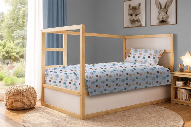 Πάπλωμα Εμπριμέ kids Big Cats 28 160X240 Light Aqua 100% Cotton