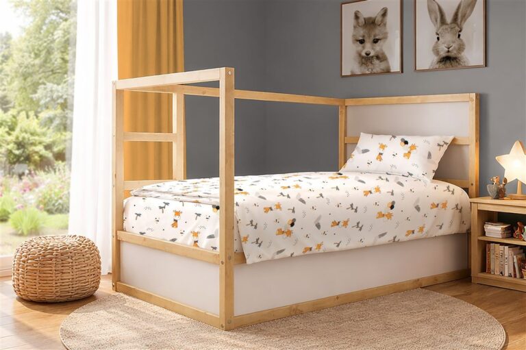 Πάπλωμα Εμπριμέ kids Giraffe 599 160X240 White-Orange 100% Cotton