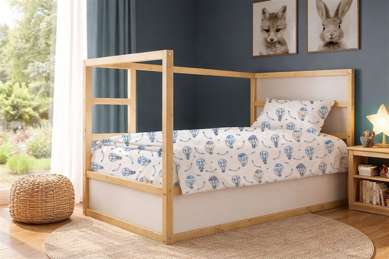Πάπλωμα Εμπριμέ kids The Floating Zoo 596 160X240 White-Blue 100% Cotton