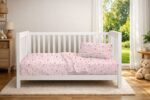 Παπλωματοθήκη Εμπριμέ bebe Rabbit Garden 585 120X160 Pink 100% Cotton