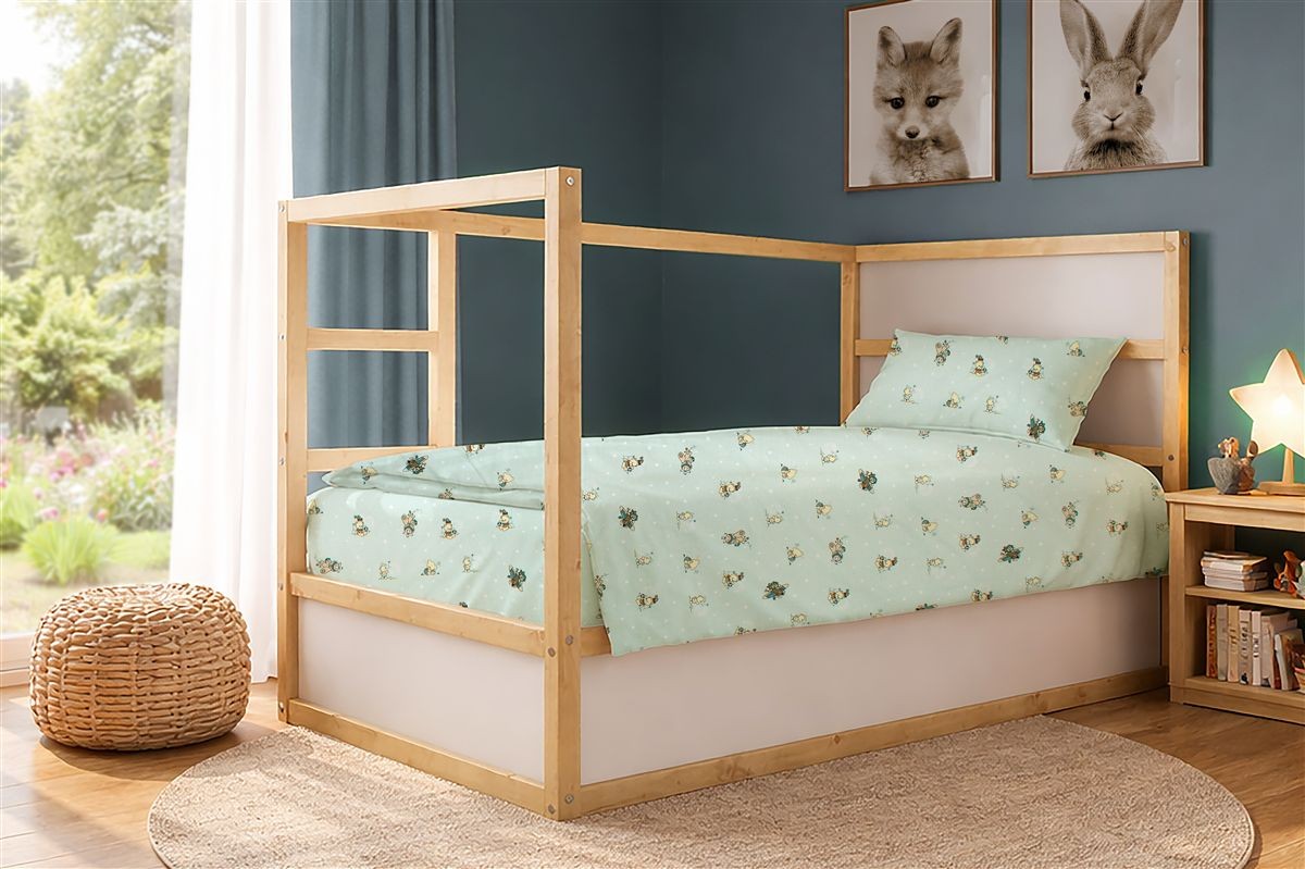 Παπλωματοθήκη Εμπριμέ kids Bear's Playtime 593 160X240 Mint 100% Cotton Παπλωματοθήκη Εμπριμέ kids Bear's Playtime 593 160X240 Mint 100% Cotton
