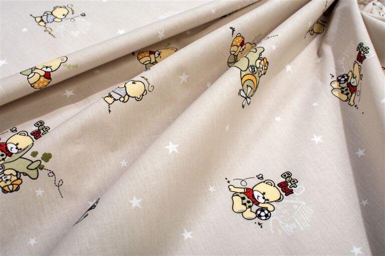 Σεντονάκι Λίκνου bebe Bear's Playtime 592 80X110 Beige 100% Cotton