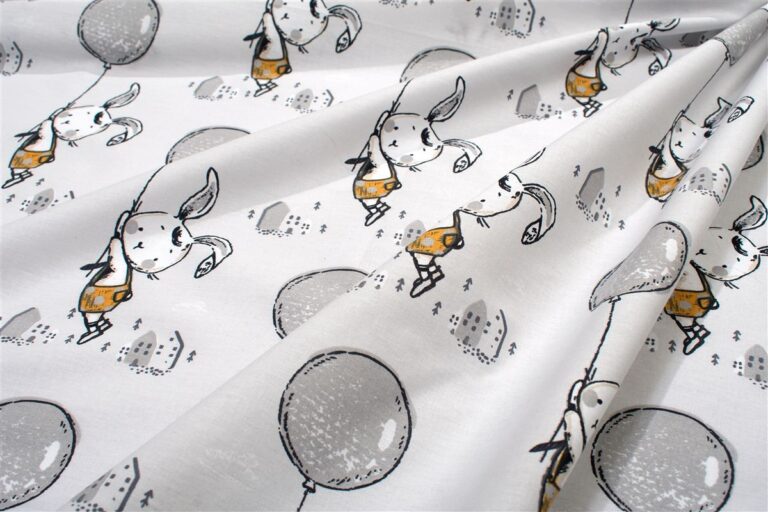 Σεντονάκι Λίκνου bebe Floating Bunny 715 80X110 Grey 100% Cotton