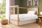Σεντόνια Εμπριμέ Σετ 2 τεμ kids Happy Safari 712 160X240 White-Pink 100% Cotton