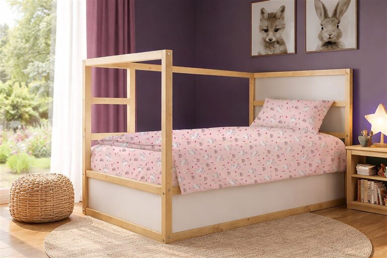 Σεντόνια Εμπριμέ Σετ 2 τεμ kids Rabbit Garden 585 160X240 Pink 100% Cotton
