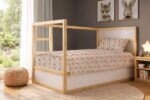 Σεντόνια Εμπριμέ Σετ 3 τεμ kids Floating Bunny 714 160X240 Beige-Salmon 100% Cotton