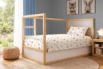 Σεντόνια Εμπριμέ Σετ 3 τεμ kids Happy Safari 713 160X240 White-Grey 100% Cotton