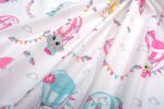 Σεντόνια Εμπριμέ Σετ 3 τεμ kids The Floating Zoo 597 160X240 White-Pink 100% Cotton - Image 2