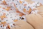 Φωλιά Ύπνου bebe Cute Fox 02 85x60x15 White-Beige 100% Cotton - Image 3