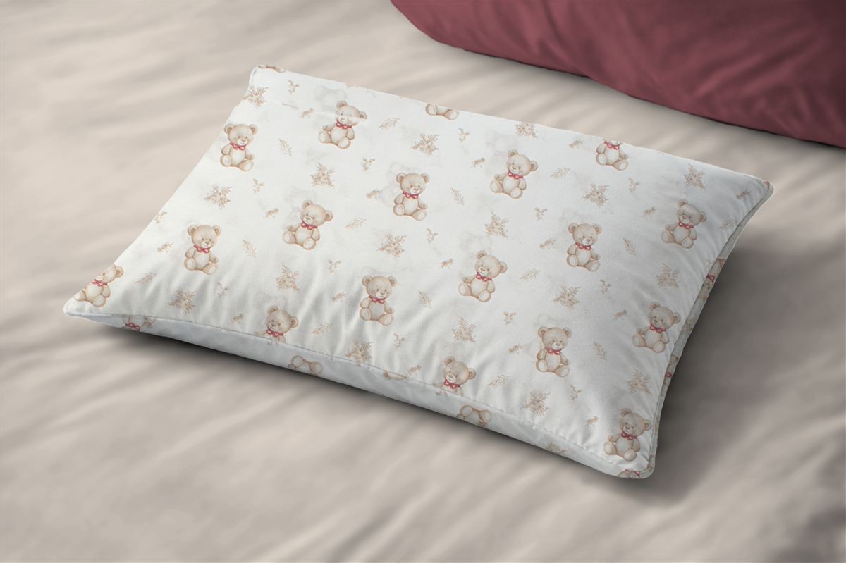 Μαξιλαροθήκη Εμπριμέ bebe Newborn Bear 716 35×45 White-Beige 100% Cotton