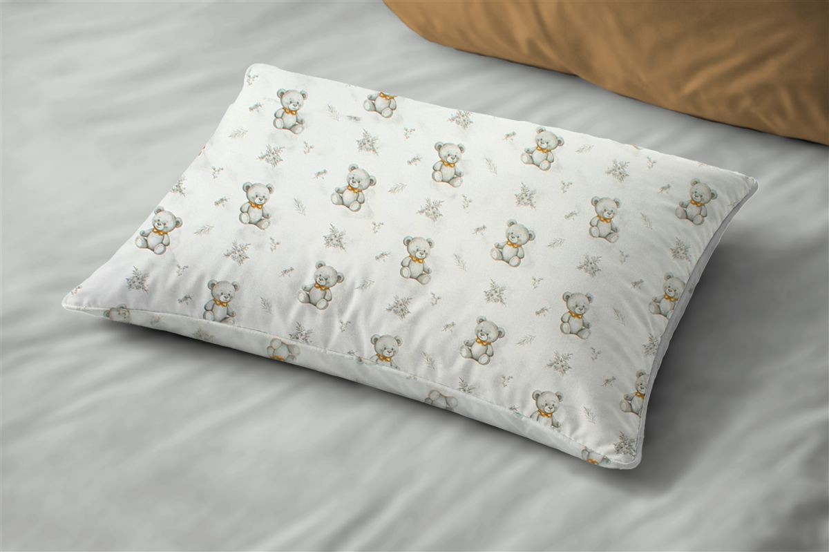 Μαξιλαροθήκη Εμπριμέ kids Newborn Bear 717 50×70 White-Grey 100% Cotton