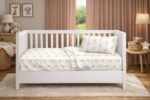 Σεντόνια Εμπριμέ Σετ 3 τεμ bebe Newborn Bear 716 120x160 White-Beige 100% Cotton