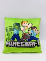 Βελούδινο Μαξιλάρι Mojang Minecraft 607 38X38 Light Green-Black 100% Velboa - Image 2