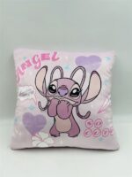 Βελούδινο Μαξιλάρι Disney Home Stitch & Angel 614 38X38 Baby Pink 100% Velboa - Image 2