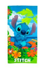 Πετσέτα Θαλάσσης Quick Dry Disney Home Lilo & Stitch 086 70X140 Blue-Green 100% Microfiber