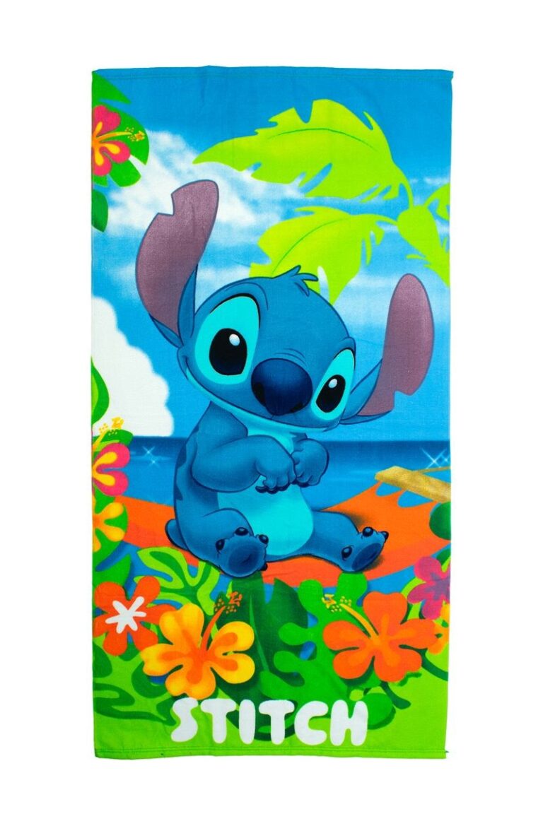 Πετσέτα Θαλάσσης Quick Dry Disney Home Lilo & Stitch 086 70X140 Blue-Green 100% Microfiber
