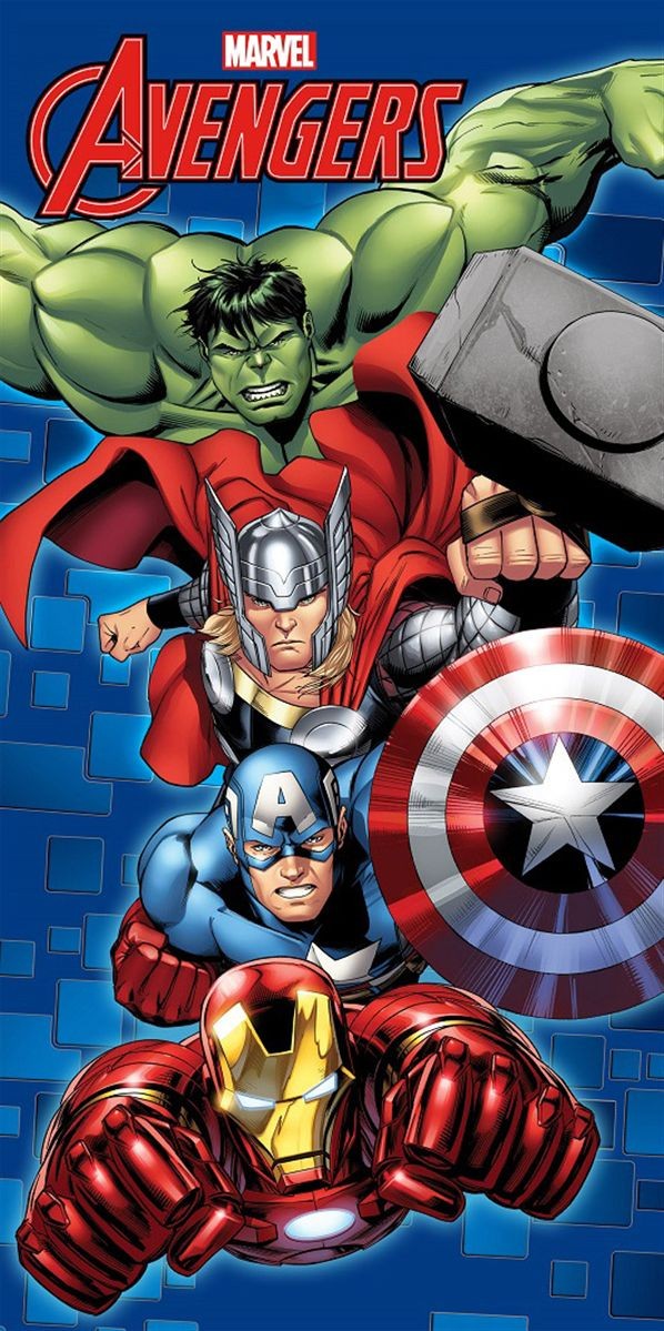 Πετσέτα Θαλάσσης Quick Dry Marvel Avengers 052 70X140 Blue 100% Microfiber