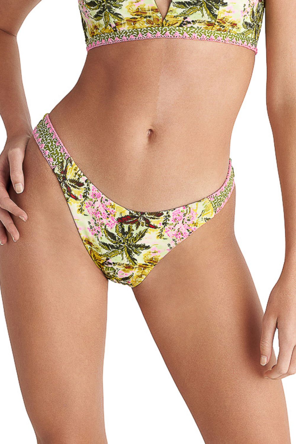 gynaikeio-magio-blu4u-bikini-bottom-jungle-garden-me-krose-leptomereies Γυναικείο Μαγιό BLU4U Bikini Bottom "Jungle Garden" Με Κροσέ Λεπτομέρειες - Image 1