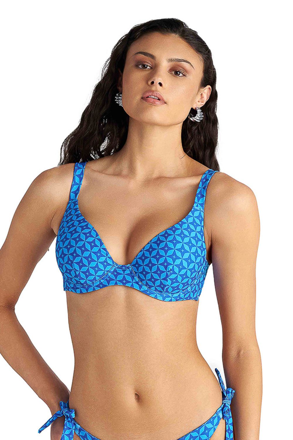 gynaikeio-magio-blu4u-bikini-top-blue-ikat-cup-c Γυναικείο Μαγιό BLU4U Bikini Top “Blue Ikat” Cup C - Image 1