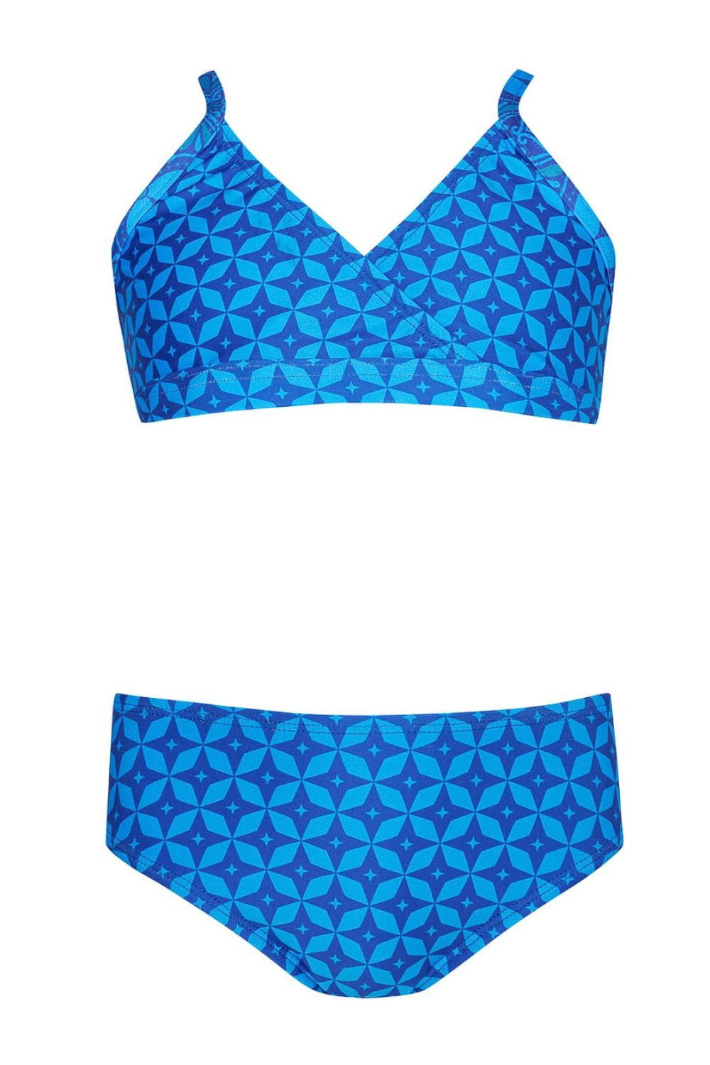 gynaikeio-magio-blu4u-bikini-top-ziggy (3) Παιδικό Μαγιό BLU4U Κορίτσι Bikini Set "GIRLS BLUE IKAT" - Image 1